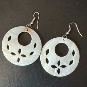 Elegant White Shell Earrings